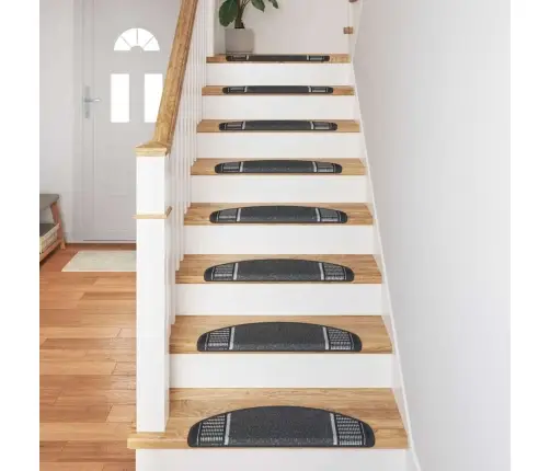 Pašlīmējoši Paklāji Kāpnēm 15 Pcs Antracīts 65 X 21 X 4 Cm Vidaxl