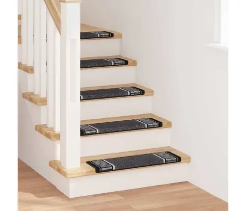 Pašlīmējoši Paklāji Kāpnēm 15 Pcs Antracīts 65 X 21 X 4 Cm Vidaxl