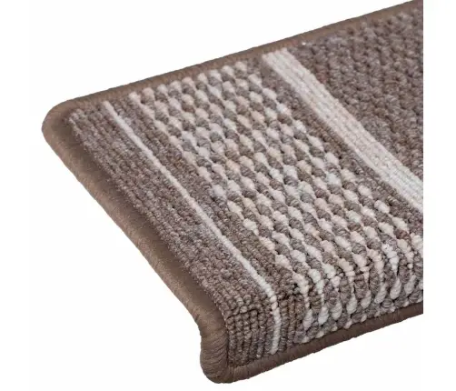 Iseliimuvad Treppimatid 15 Pcs Pruun 65 X 21 X 4 Cm