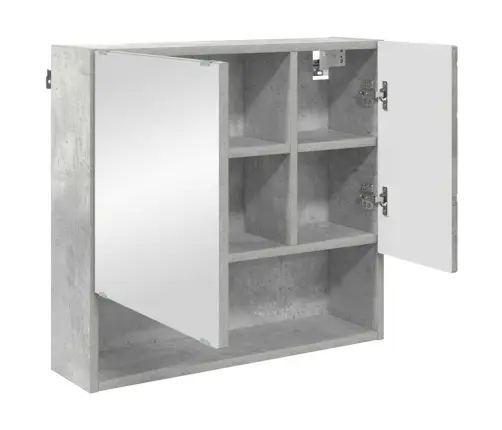 Vannas Istabas Mēbeļu Komplekts Ar Durvīm 3 Pcs Betona Pelēka Vidaxl