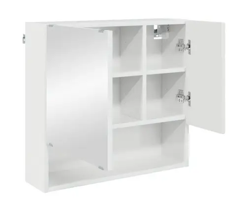 Vannas Istabas Mēbeļu Komplekts Ar Durvīm 3 Pcs Spīdīgi Balta Vidaxl