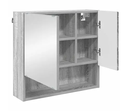 Vonios Baldų Rinkinys Su Saugykla 3 Pcs Pilkas Sonoma