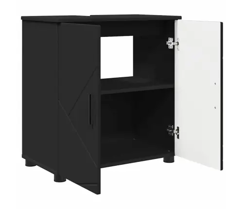 Vannas Istabas Mēbeļu Komplekts Ar Atvilktni 3 Pcs Melna Vidaxl