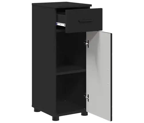 Vannas Istabas Mēbeļu Komplekts Ar Atvilktni 3 Pcs Melna Vidaxl