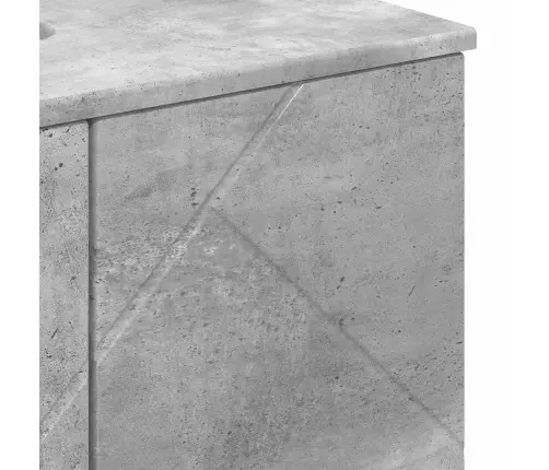 Vannas Istabas Mēbeļu Komplekts Ar Durvīm 3 Pcs Betona Pelēks Vidaxl