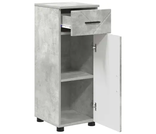 Vannas Istabas Mēbeļu Komplekts Ar Durvīm 3 Pcs Betona Pelēks Vidaxl