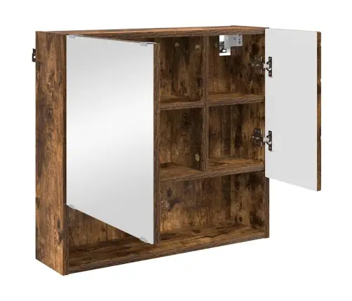 Vonios Baldų Rinkinys Su Stalčių 3 Pcs Rūkyta Ąžuolas