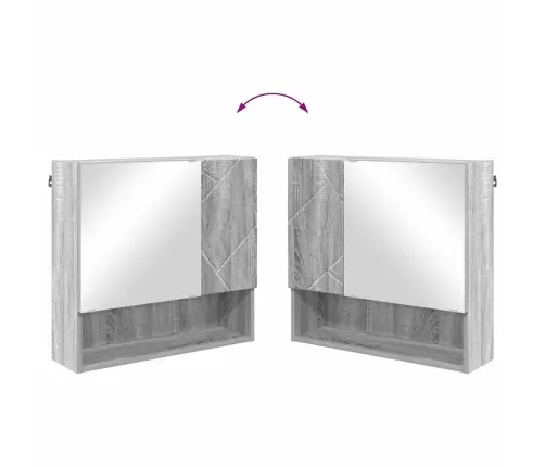 Vannas Istabas Mēbeļu Komplekts 4 Pcs Pelēka Sonomas Ozola Vidaxl