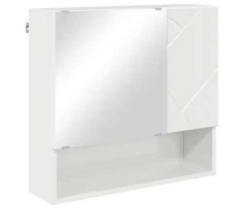 Vannas Istabas Mēbeļu Komplekts Ar Durvīm 5 Pcs Spīdīgi Balta Vidaxl