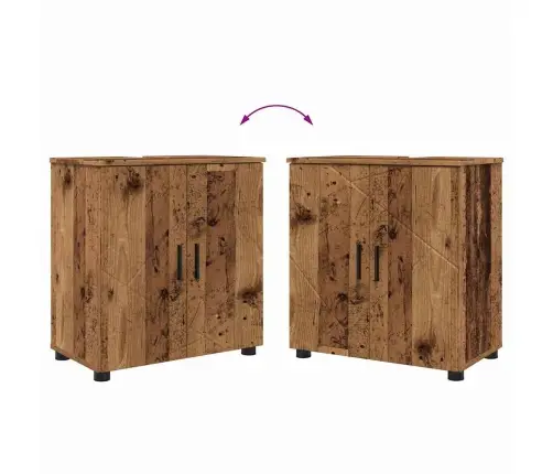 Vannas Istabas Mēbeļu Komplekts 5 Pcs Vecs Koks 61 X 35 X 64 Cm Vidaxl