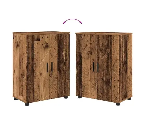 Vonios Baldų Rinkinys Su Saugykla 4 Pcs Senovinis Medis