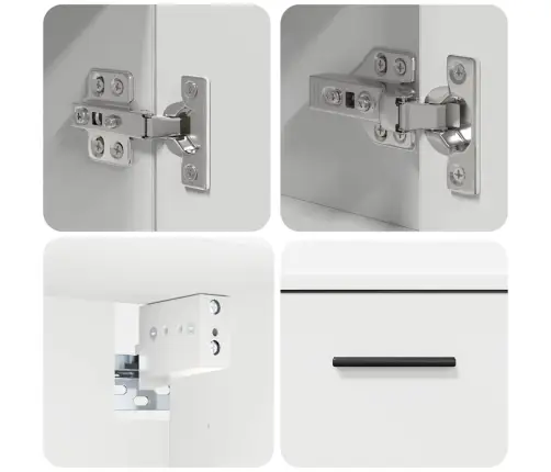 Vannas Istabas Mēbeļu Komplekts 2 Pcs Balts 76.5 X 35 X 64 Cm Vidaxl