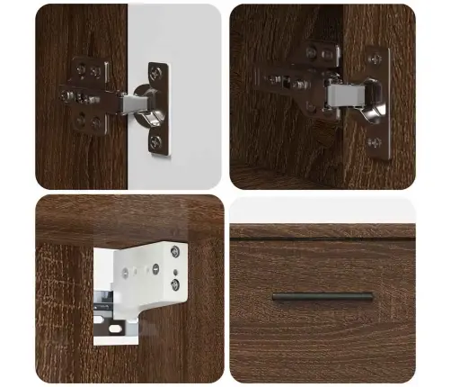 Vannas Istabas Mēbeļu Komplekts Ar Plauktu 2 Pcs Brūna Ozolkoka Vidaxl