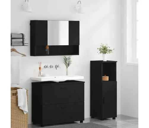 Vannas Istabas Mēbeļu Komplekts 3 Pcs Melna 76.5 X 35 X 64 Cm Vidaxl Vannas Istabas Mēbeļu Komplekts 3 Pcs Melna 76.5 X 35 X 64 Cm Vidaxl