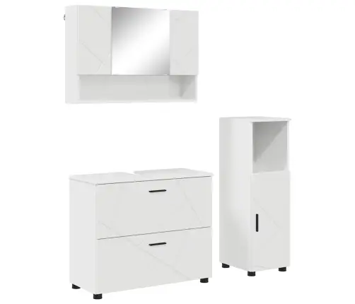 Vannas Istabas Mēbeļu Komplekts Ar Plauktu 3 Pcs Spīdīgi Balta Vidaxl Vannas Istabas Mēbeļu Komplekts Ar Plauktu 3 Pcs Spīdīgi Balta Vidaxl