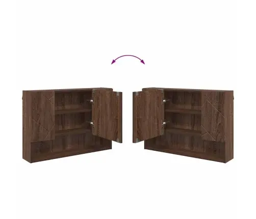 Vonios Baldų Rinkinys 3 Pcs Ruda Ąžuolo 76.5 X 35 X 64 Cm