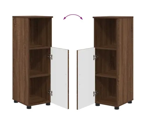 Vonios Baldų Rinkinys 3 Pcs Ruda Ąžuolo 76.5 X 35 X 64 Cm