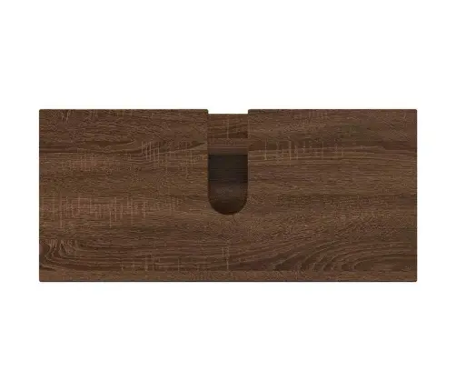 Vonios Baldų Rinkinys 3 Pcs Ruda Ąžuolo 76.5 X 35 X 64 Cm