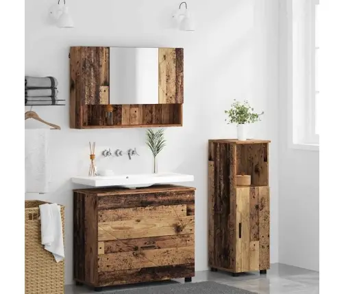 Vannas Istabas Mēbeļu Komplekts Ar Atvilktni 3 Pcs Vecs Koks Vidaxl