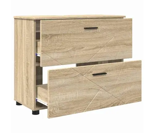 Vannas Istabas Mēbeļu Komplekts Ar Plauktu 3 Pcs Sonomas Ozola Vidaxl