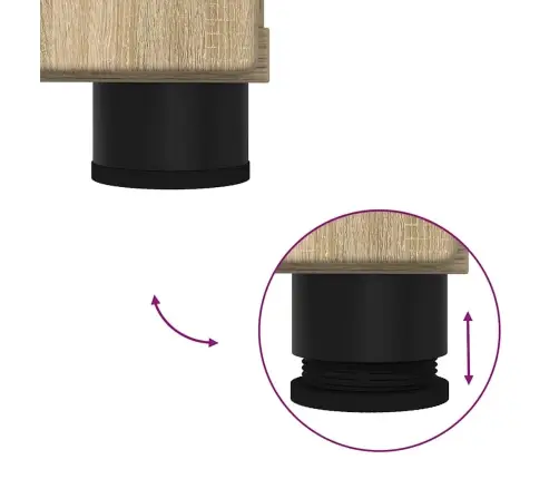 Vannas Istabas Mēbeļu Komplekts Ar Plauktu 3 Pcs Sonomas Ozola Vidaxl