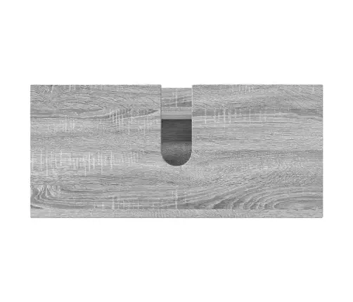 Vonios Baldų Rinkinys Su Stalčių 3 Pcs Pilka Sonoma Ąžuolo