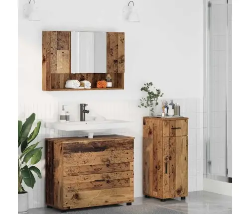 Vannas Istabas Mēbeļu Komplekts Ar Atvilktni 3 Pcs Vecs Koks Vidaxl