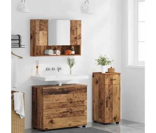 Vannas Istabas Mēbeļu Komplekts Ar Atvilktni 3 Pcs Vecs Koks Vidaxl