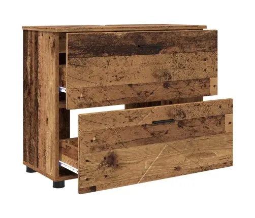 Vannas Istabas Mēbeļu Komplekts Ar Atvilktni 3 Pcs Vecs Koks Vidaxl