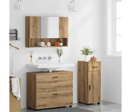 Vannas Istabas Mēbeļu Komplekts Ar Durvīm 3 Pcs Amatnieku Ozola Vidaxl Vannas Istabas Mēbeļu Komplekts Ar Durvīm 3 Pcs Amatnieku Ozola Vidaxl