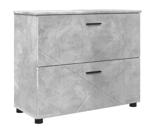 Vannas Istabas Mēbeļu Komplekts Ar Plauktu 4 Pcs Betona Pelēka Vidaxl