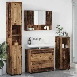 Vannas Istabas Mēbeļu Komplekts Ar Atvilktni 4 Pcs Vecs Koks Vidaxl