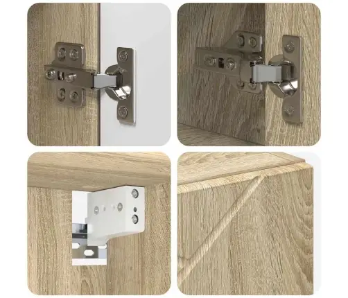 Vannas Istabas Mēbeļu Komplekts Ar Plauktu 4 Pcs Sonomas Ozola Vidaxl