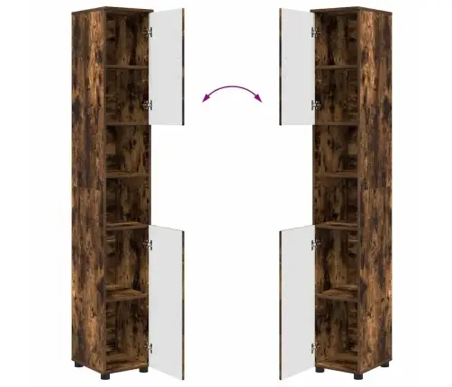 Vannas Istabas Mēbeļu Komplekts 4 Pcs Dūmakaina Ozolkoka Vidaxl