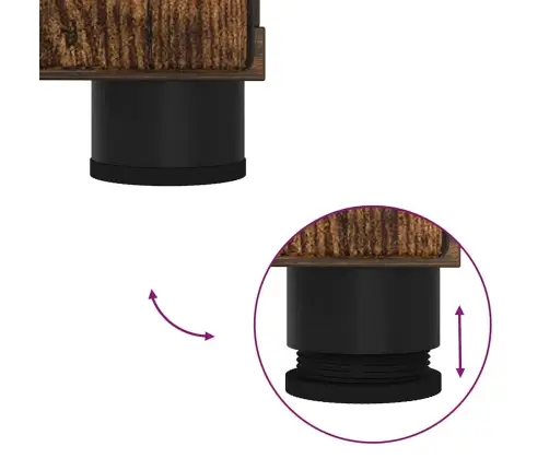 Vannas Istabas Mēbeļu Komplekts 4 Pcs Dūmakaina Ozolkoka Vidaxl