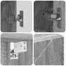 Vannas Istabas Mēbeļu Komplekts 4 Pcs Pelēka Sonomas Ozola Vidaxl