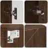 Vannitoa Mööbleset 4 Pcs Pruun Tamm 30 X 35 X 192 Cm Tehispuit