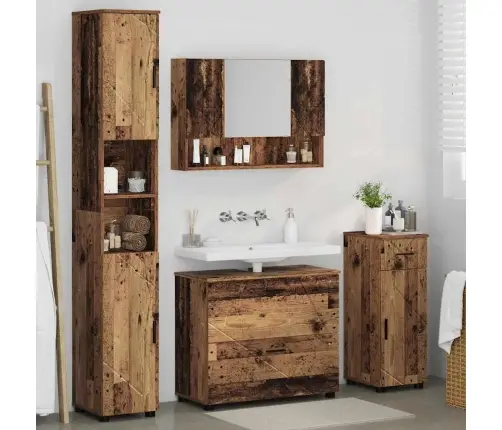 Vannas Istabas Mēbeļu Komplekts Ar Atvilktni 4 Pcs Vecs Koks Vidaxl