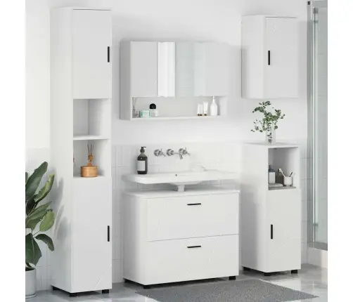 Vannas Istabas Mēbeļu Komplekts 5 Pcs Balts 30 X 35 X 192 Cm Vidaxl