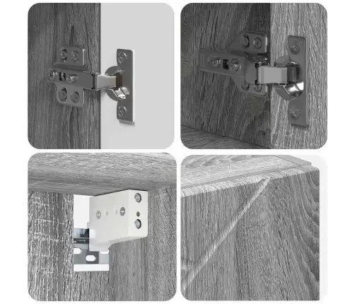 Vannas Istabas Mēbeļu Komplekts 5 Pcs Pelēka Sonomas Ozola Vidaxl