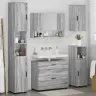 Vannas Istabas Mēbeļu Komplekts 5 Pcs Pelēka Sonomas Ozola Vidaxl