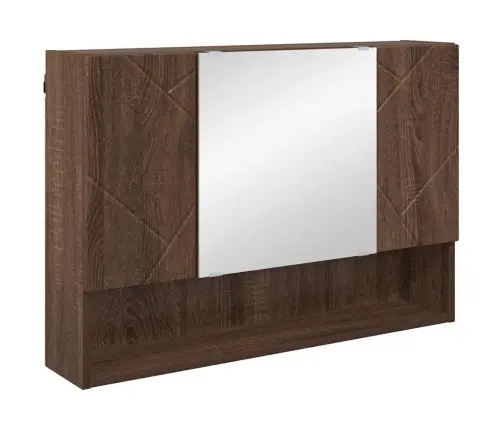 Vannas Istabas Mēbeļu Komplekts Ar Plauktu 5 Pcs Brūna Ozolkoka Vidaxl