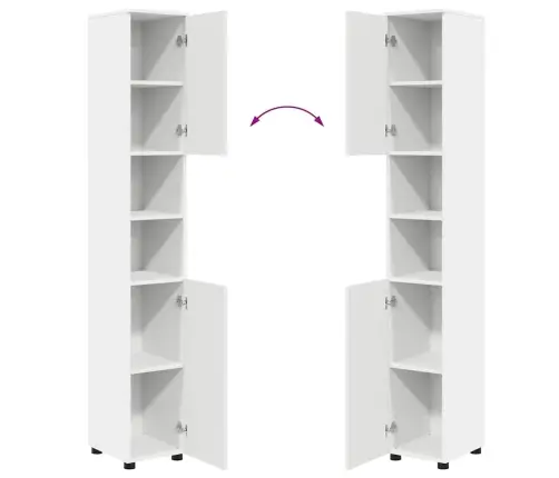 Vannas Istabas Mēbeļu Komplekts 5 Pcs Balts 30 X 35 X 192 Cm Vidaxl