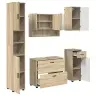 Vannas Istabas Mēbeļu Komplekts Ar Plauktu 5 Pcs Sonomas Ozola Vidaxl