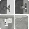Vannas Istabas Mēbeļu Komplekts Ar Plauktu 5 Pcs Betona Pelēka Vidaxl