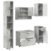 Vonios Baldų Rinkinys 5 Pcs Betono Pilka 30 X 35 X 192 Cm