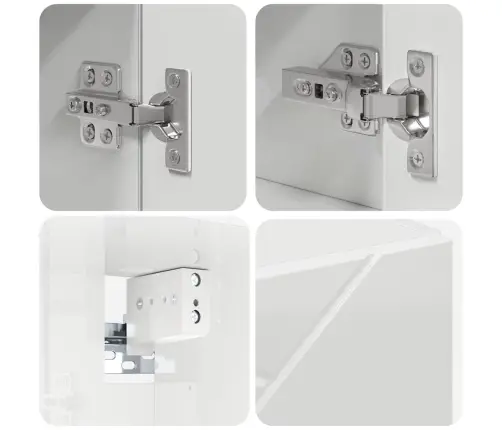 Vannas Istabas Mēbeļu Komplekts Ar Plauktu 5 Pcs Spīdīgi Balta Vidaxl