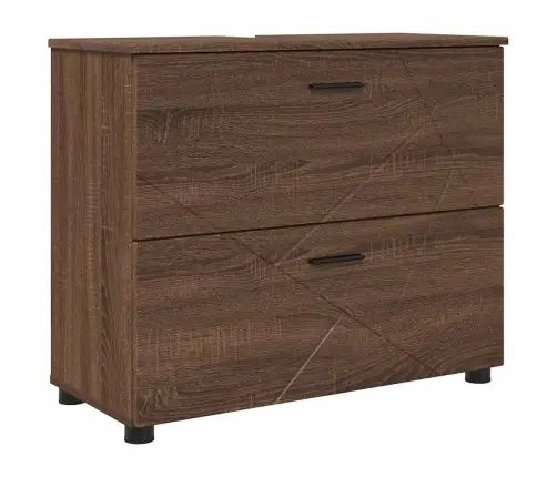 Vannitoa Mööbleset 5 Pcs Pruun Tamm 30 X 35 X 192 Cm Tehispuit Vannitoa Mööbleset 5 Pcs Pruun Tamm 30 X 35 X 192 Cm Tehispuit