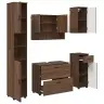 Vannitoa Mööbleset 5 Pcs Pruun Tamm 30 X 35 X 192 Cm Tehispuit Vannitoa Mööbleset 5 Pcs Pruun Tamm 30 X 35 X 192 Cm Tehispuit