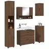Vannitoa Mööbleset 5 Pcs Pruun Tamm 30 X 35 X 192 Cm Tehispuit Vannitoa Mööbleset 5 Pcs Pruun Tamm 30 X 35 X 192 Cm Tehispuit
